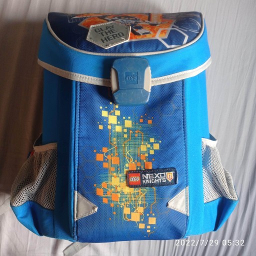 LEGO City Багатокомпонентний шкільний рюкзак LEGO Shades of blue, Shades of orange, Shades of gray і silver