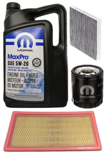 MOPAR 5W20 5L + ФІЛЬТРИ DODGE CALIBER 2.0 07-12