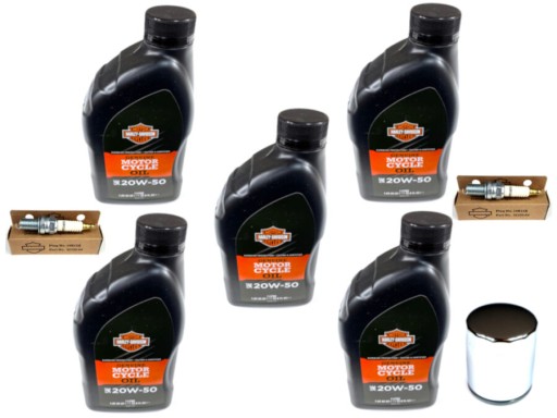 НАБІР МАСЛА HARLEY 5L 20W50 ФІЛЬТР ПРОБКИ ХРОМ
