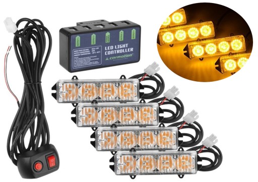 86662 - СВІТЛОДІОДНІ СТРОБОСКОПІЧНІ СИГНАЛЬНІ ЛАМПИ ПІВНІ 4 ШТ