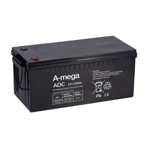 Аккумулятор agm vrla a-mega adc 200-12 12 в 200 ач