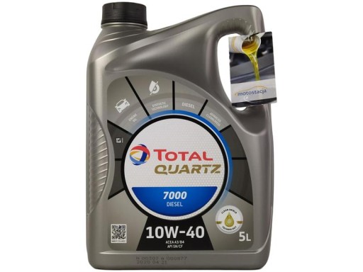 TOTAL QUARTZ 7000 DIESEL 10W40 A3 / B4 SN / CF 5L