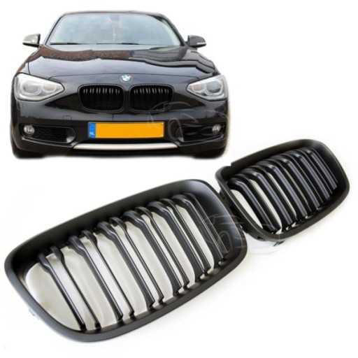 Гриль (почки) BMW F20 11-15 черный матовый
