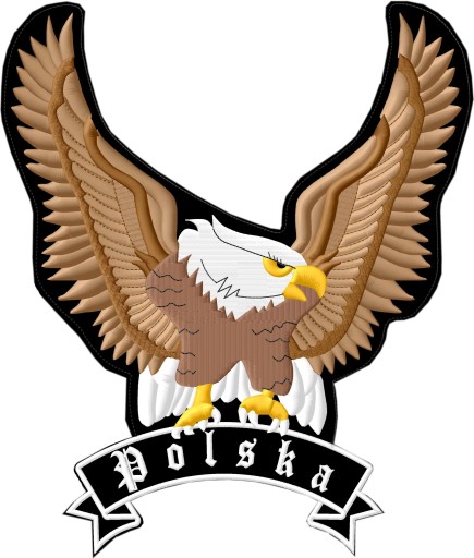 Большой орел польский XL патч термо клей