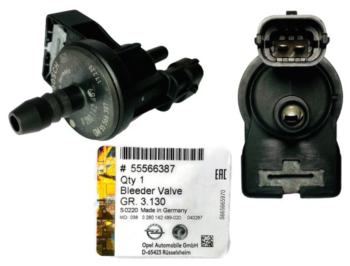 55566387 - ВАКУУМНИЙ КЛАПАН OPEL ASTRA J 1.4 0.9