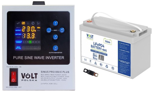 Ups volska sinus pro 850e 12v постоянная фаза avr печь центрального отопления + lifepo4 150ah