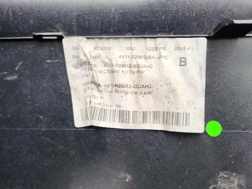 FORD B-MAX 12-19R Couverture Aile Droit Arrière Couleur Noir KC