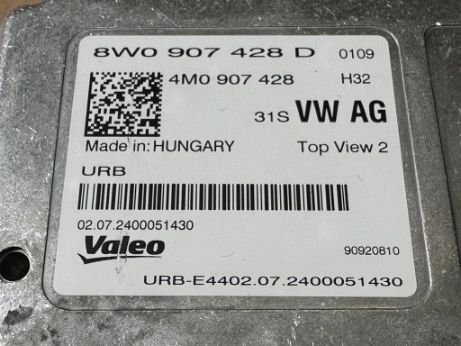 AUDI A4 A5 8W B9 Q5 80A control unit KAMER 360 8W0907428D