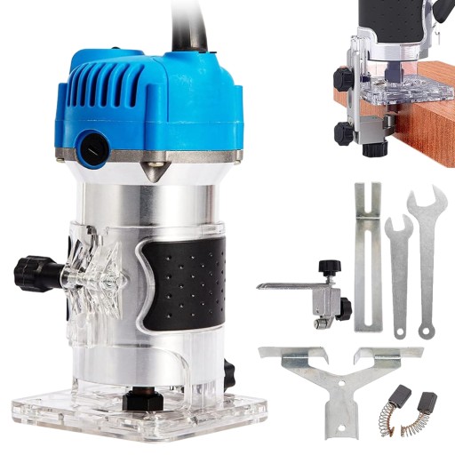 МАРШРУТНО-ФРЕЗЕРНЫЙ СТАНОК ДЛЯ ТРИММЕРА ПО ДЕРЕВУ 30000ОБ/МИН 800ВТ + АКСЕССУАРЫ