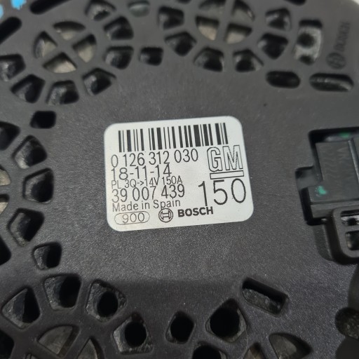 OPEL CORSA E 1.3 CDTI alternator 39007439 0126312030