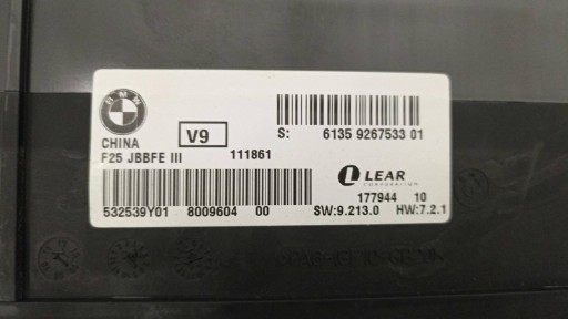 BMW X3 F25 Unité commande confort 9267533