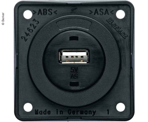 831634 - Berker Integro 1x USB 12 в 3A разъем зарядное устройство