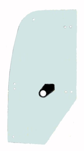 G3277 - Скло двері ліва сторона трафаретний друк KUBOTA R070 R090