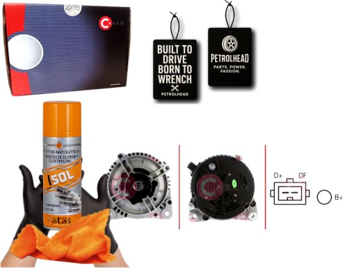 CASCAL10220AS#ECS-PCP+K - Генератор casco 1018818 95vw10300aba 1031898 0289 #petrolhead pro+ kit4