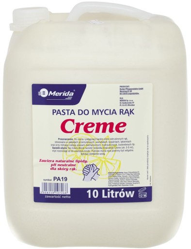 КРЕПКАЯ ПАСТА ДЛЯ МЫТЬЯ РУК MERIDA CREME 10L PA19
