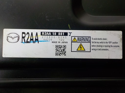 MAZDA 6 II computer control unit 275800-9145 R2AA18881