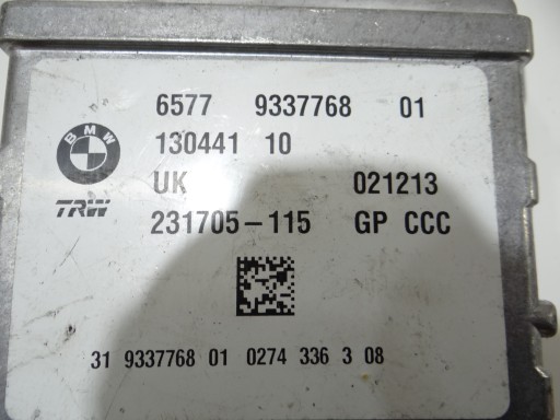 module SENSOR airbag BMW I3 9337768