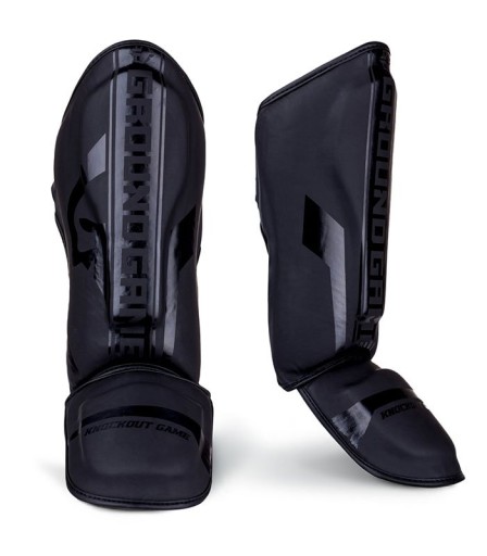 Захисти на гомілки і стопи Groung game Stripe Black розмір L