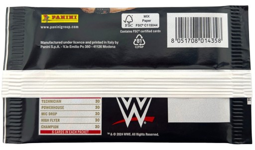 BOX Saszetek 24 szt. WWE 2024 Karty Panini do Albumu Wrestling