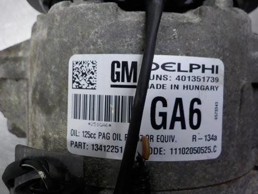 OPEL ASTRA IV J Compressore CLIMATIZZATORE ARIA CONDIZIONATA 13412251 GA6