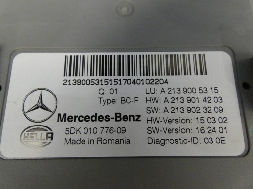 MERCEDES E KLASA W213 C W205 module control unit SAM