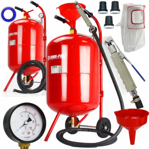 СИФОН ПЕСКОСТРОЙНАЯ МАШИНА МОБИЛЬНАЯ 76Л + ПИСТОЛЕТ + НАСАДКИ + КОМПЛЕКТ ШЛАНГОВ