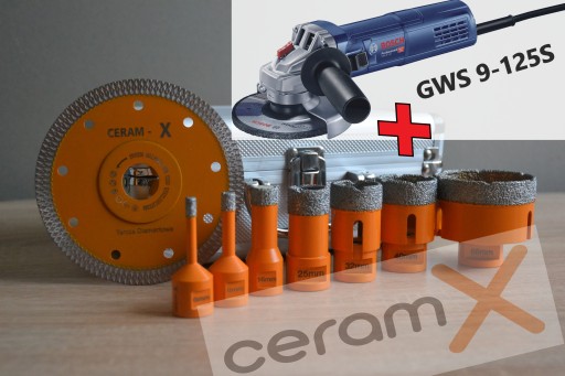 CERAM-X НАБІР СВЕРДЛ ДЛЯ БЕСПЛ. 7 ШТ. + GWS 9-125S