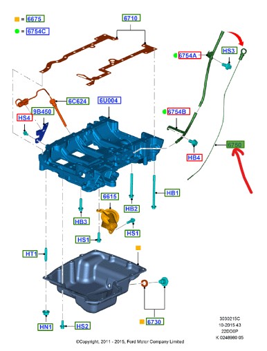 NK2Q-6750-AA - Щуп рівня масла FORD TRANSIT mk6 Mk7 2.2 TDCI