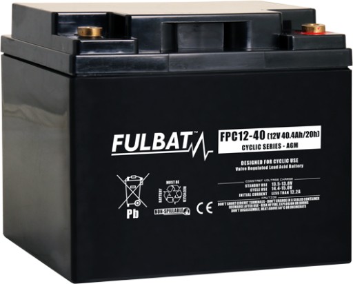 Аккумулятор fulbat fpc12-40 vrla agm 12v 40.4ah глубокий разряд