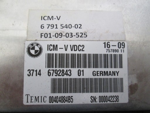 BMW F01 F02 control unit module springing ICM