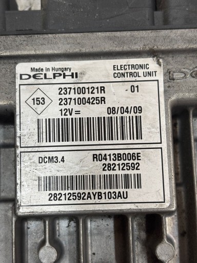 Centralina Motore RENAULT MEGANE III 3 1.5 DCI 237100121R