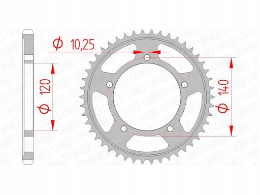 92635-42 - AFAM ЗАДНЯЯ ЗВЕЗДОЧКА # 525 42 ЗУБЦА BMW F 800