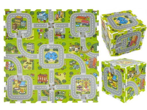 НАВЧАЛЬНИЙ ВУЛИЧНИЙ ІГРОВИЙ Килимок з пінопласту SMILY PLAY