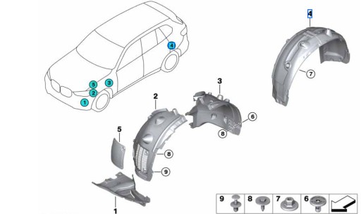51767424916 - BMW задняя правая арка X7 G07