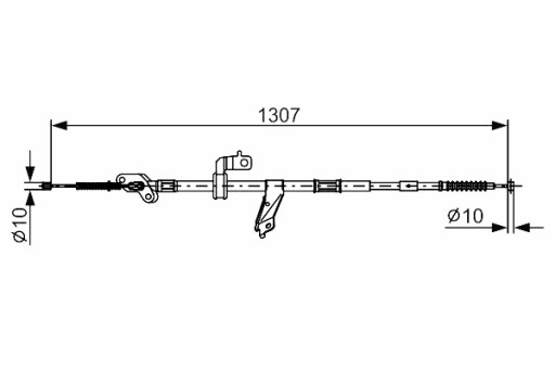 1 987 - ТРОС ЗАДНЬОГО РУЧНОГО ГАЛЬМА BOSCH L TOYOTA RAV 4 II 1.8 2.0 2.0D