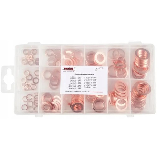 НАБІР ШАЙБ МІДНИХ (ОТПАЛЕНИХ) 150 ШТ