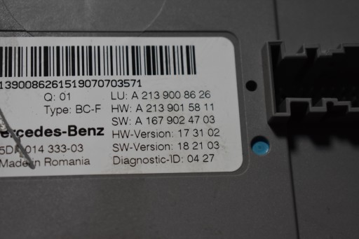 IDEALNY comfort control unit SAM MERCEDES W213 W238 W257 W290 W463 1 9