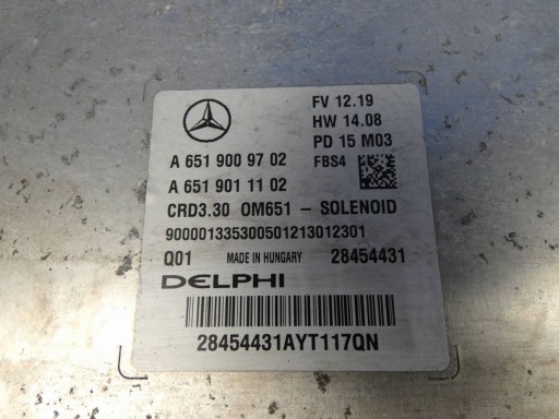 MERCEDES CLA W117 W246 W176 W156 2.2 CDI computer control unit of the engine ECU