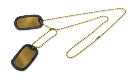 Бирка MIL-TEC із золотистими гумками