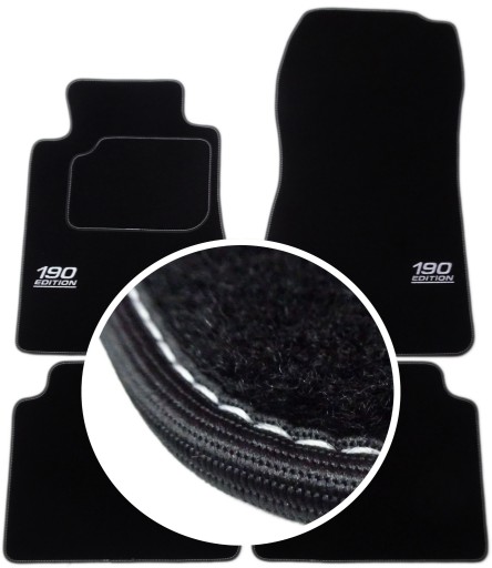 MERCEDES 190 W201 класичні килимки + вишивка CH2