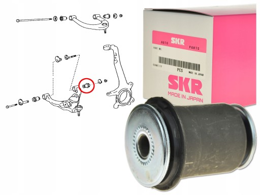 48655-60030-SKR - TOYOTA FJ CRUISER 06-14 ПЕРЕДНЯ НИЖНЯ ВТУЛКА ВАЖЕЛЯ УПРАВЛІННЯ