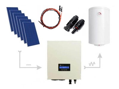1900W - Фотоэлектрический комплект для нагрева воды 1900 Вт 5xMONO