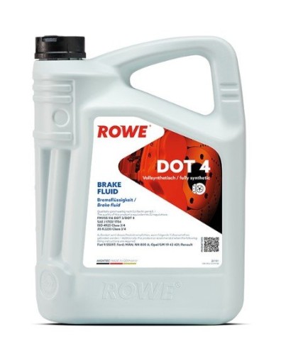 МАСЛО ROWE HIGHTEC BRAKE FLUID DOT 4 5L ROWE FMVSS