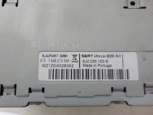 SEAT IBIZA IV RADIO original rahmen MP3 6J0035153B