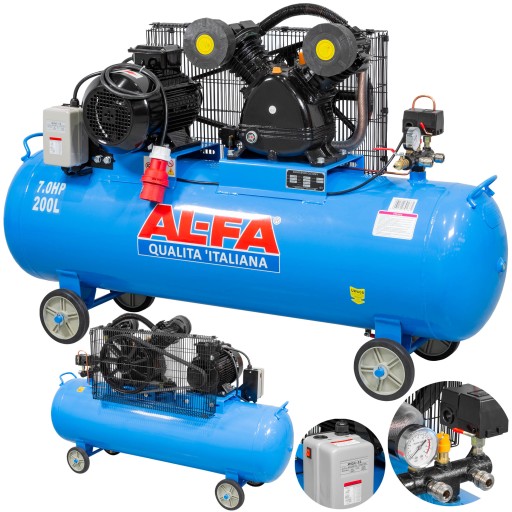 МАСЛЯНИЙ КОМПРЕСОР-ALC200-2/400V 200L 400V 2 ПОРШНЯ