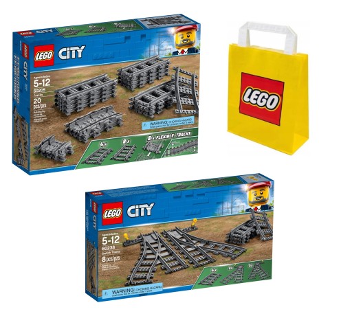 LEGO City 60205 Trate |60238 Výhybky | Darčeková taška - do Vlaku