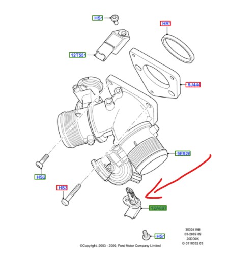3M5A12A697AD, 3M5A12A697AD - Датчик температури повітря ford mondeo mk4