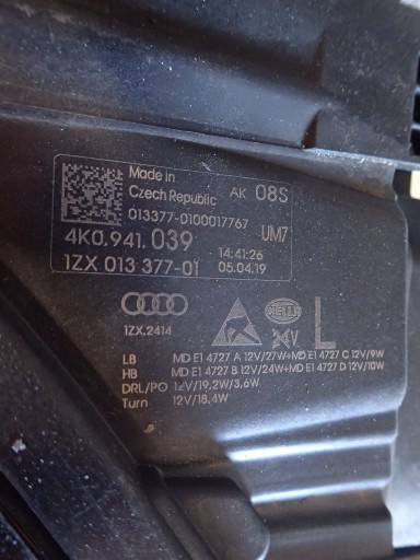 light left AUDI A6 C8 18- FULL LED 4K0941039
