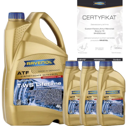 1211106-004 - Ravenol atf t-ws lifetime трансмиссионное масло lexus toyota aisin 7л