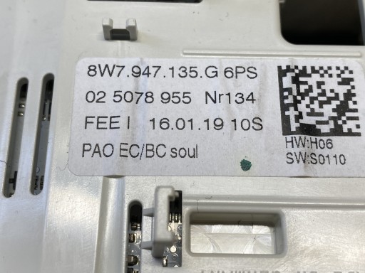 AUDI A5 8W7 CABRIO Feux phare Interne LED 8W7947135G